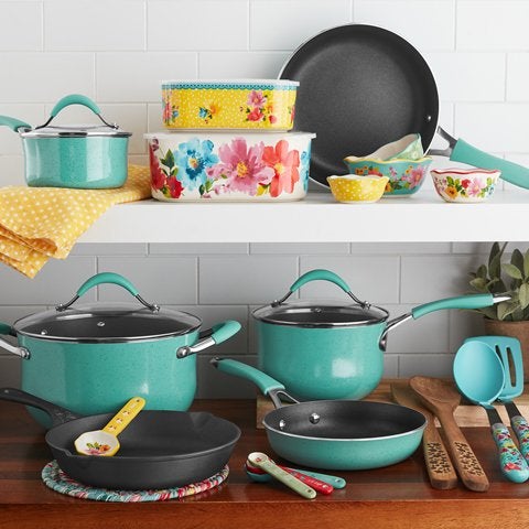 Pioneer Woman Fry Pan Set Mint, Fry Pans & Skillets, Household