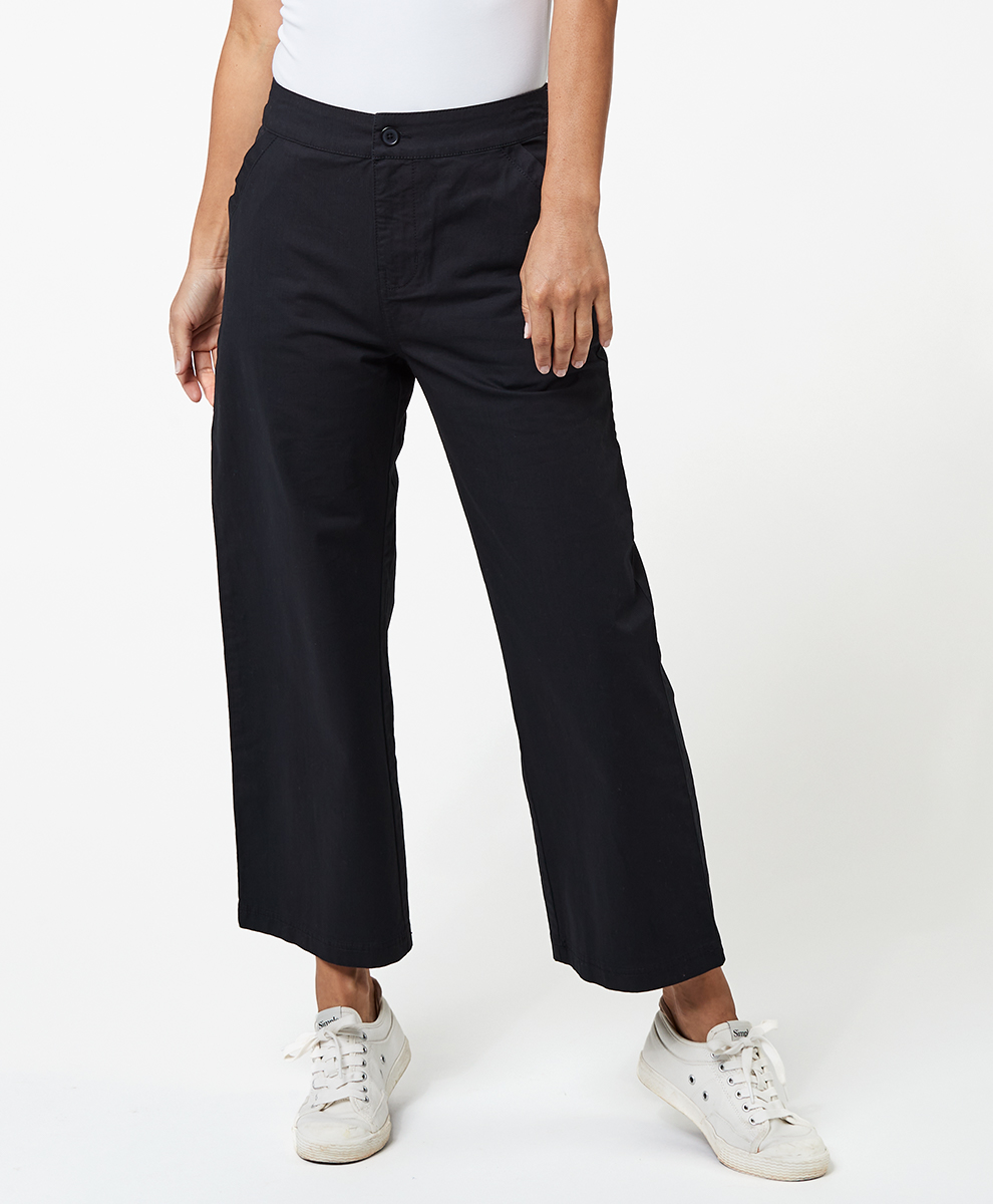 PACT + Woven Wide Leg Pant