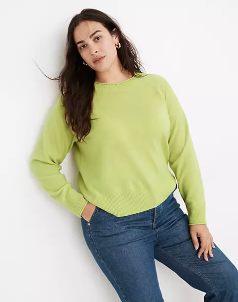 Madewell + (Re)sponsible Cashmere Roll-Trim Pullover Sweater