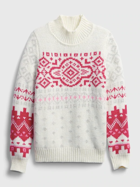 red fair isle sweater