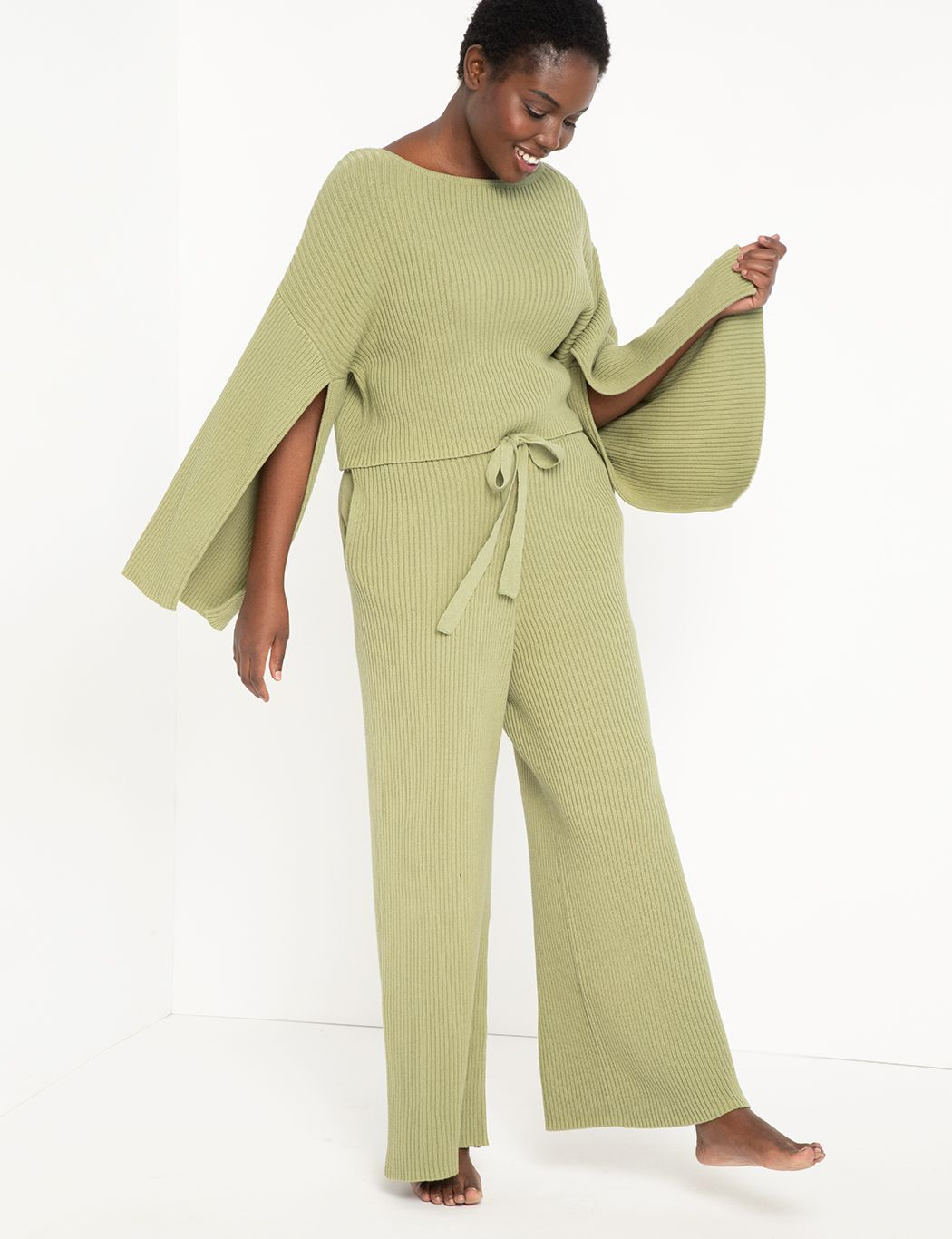 Eloquii + Wide Leg Sweater Pant