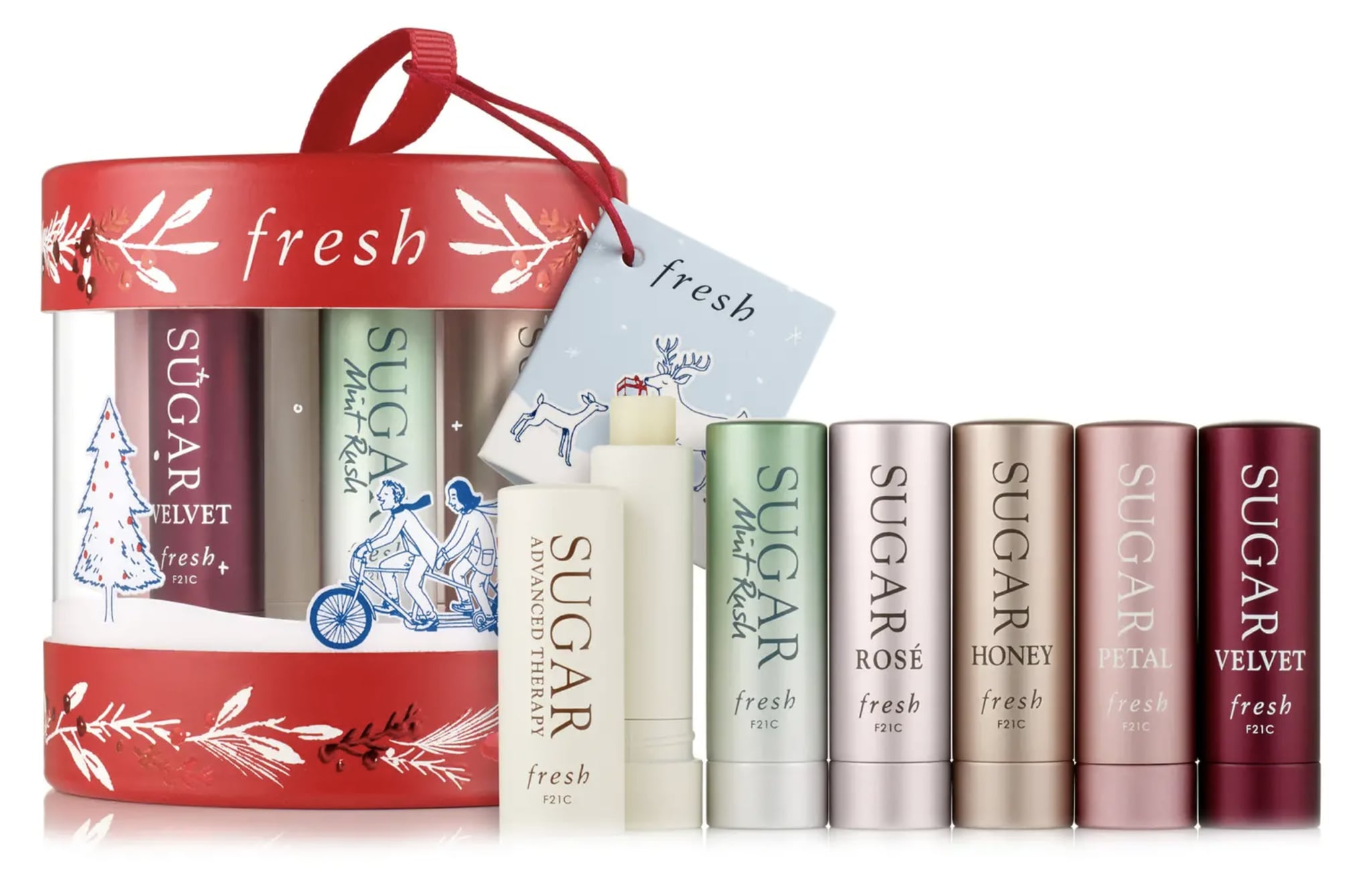 Fresh + Fresh Sugar Lip Bestsellers Ornament.