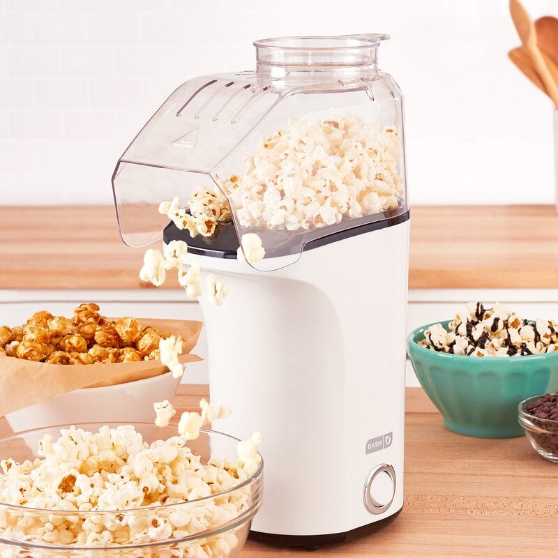 Dash + Fresh 16 Cooked Cup Hot Air Popcorn Popper
