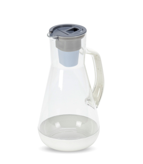 40oz Glass Slim Pitcher with Water Filter | Hydros