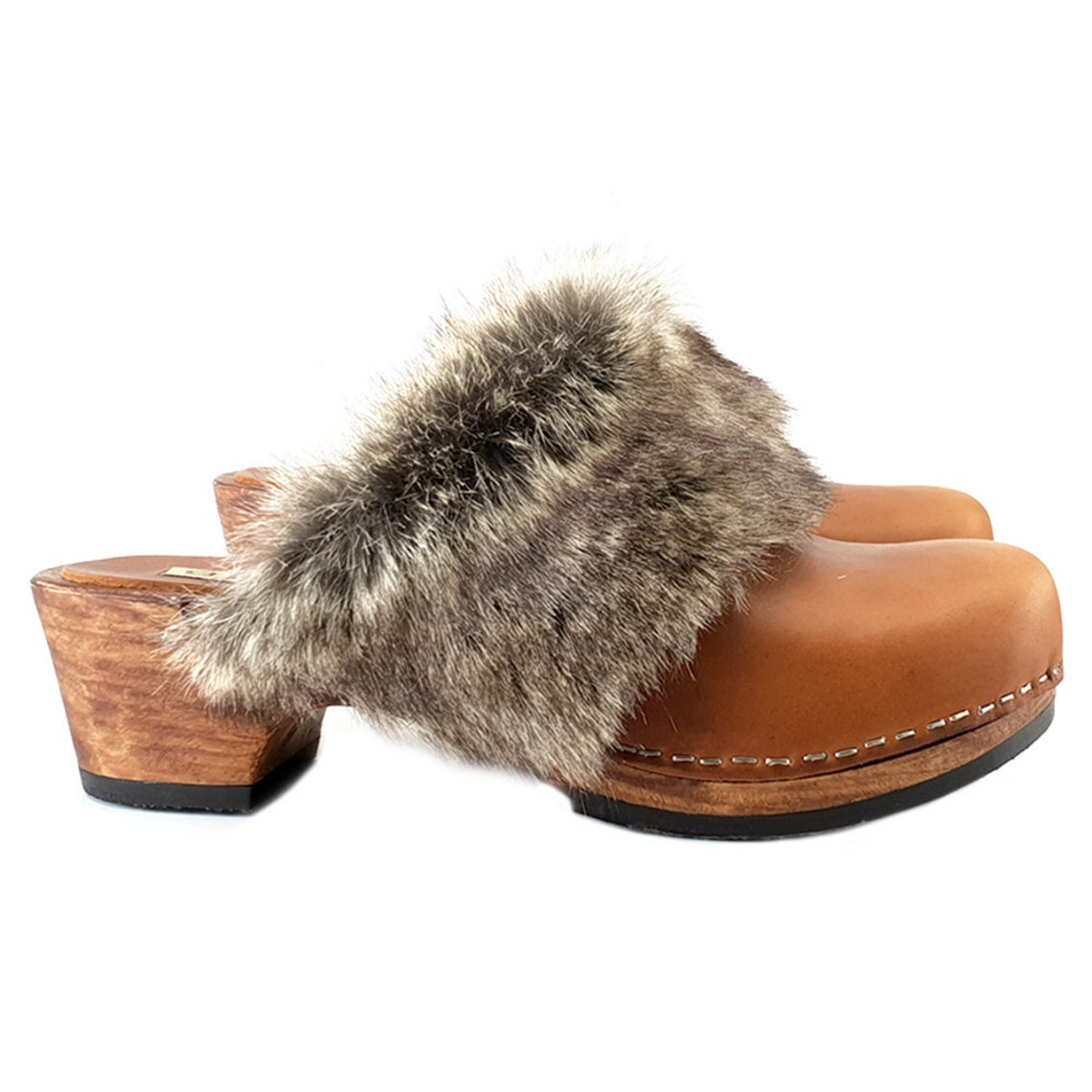 fur lined clogs and mules