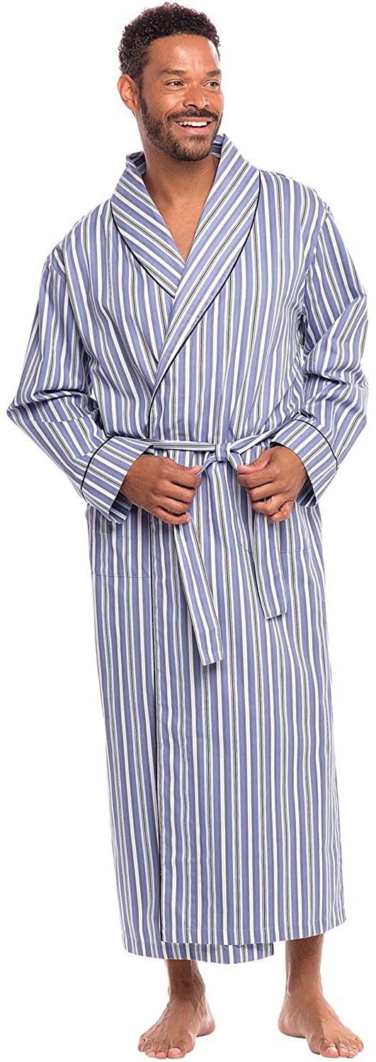 Alexander Del Rossa + Lightweight Woven Cotton Robe