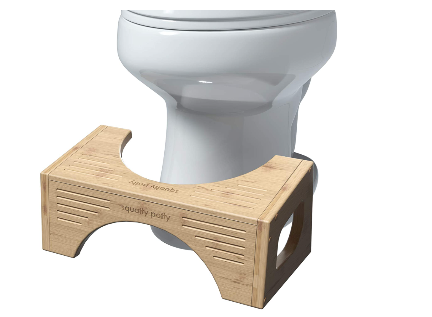 Squatty Potty Bamboo Flip Toilet Stool   10219386 