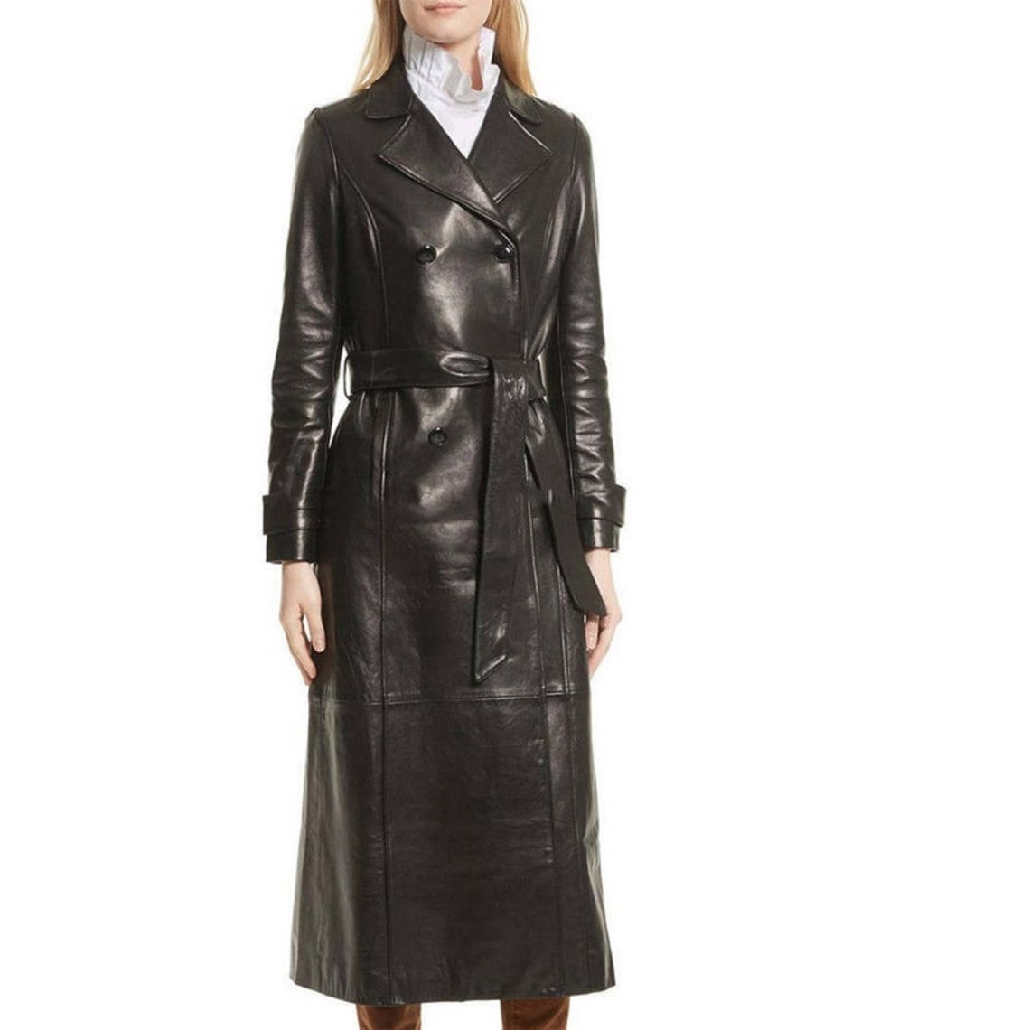 Noble Loyal + Leather Trench Coat