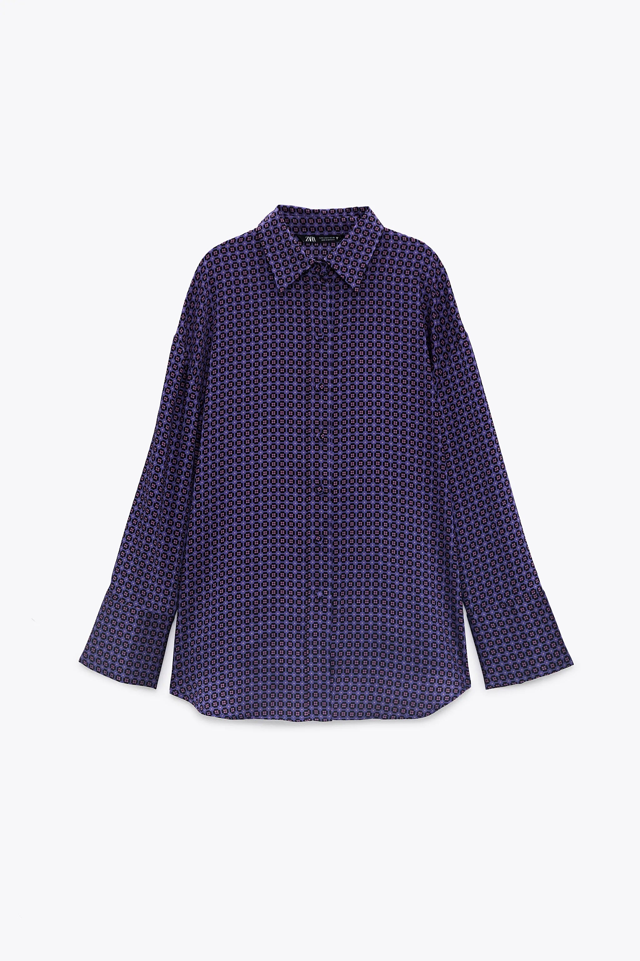 Zara + Geometric Print Shirt