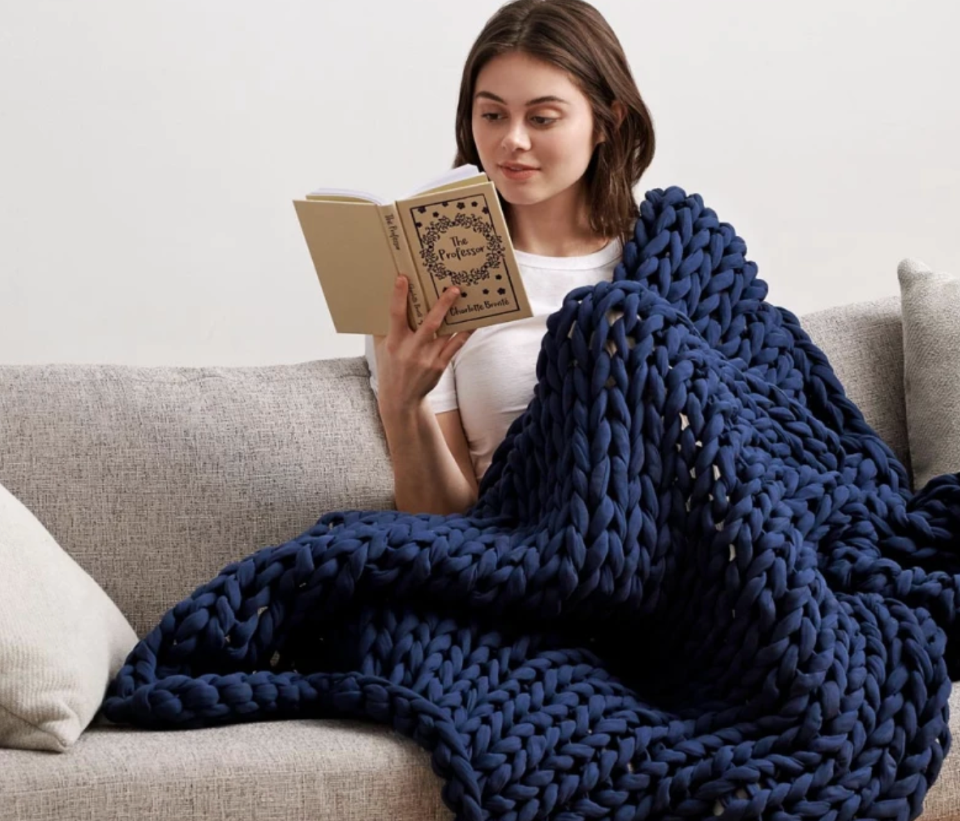 organic chunky knit blanket