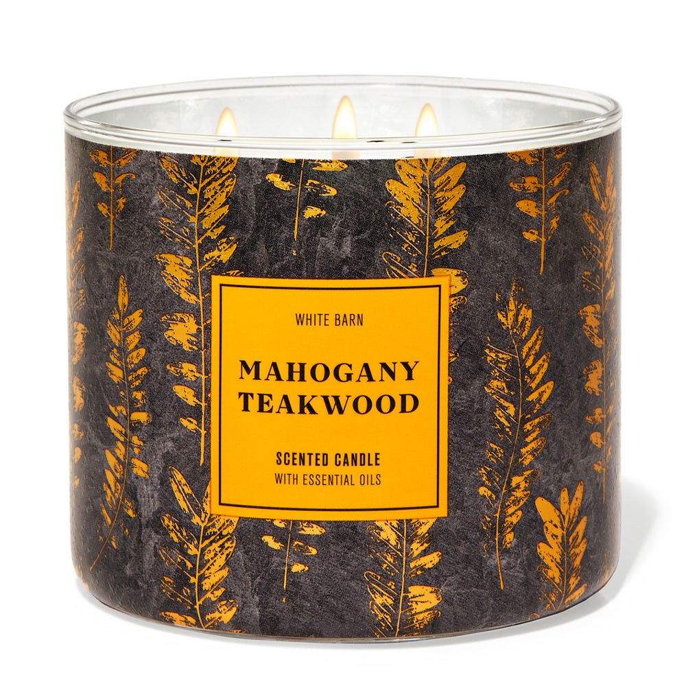 Buy Mahogany Teakwood 3-Wick Candle online in Manama