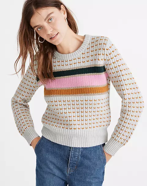 Madewell + Striped Barfield Sweater