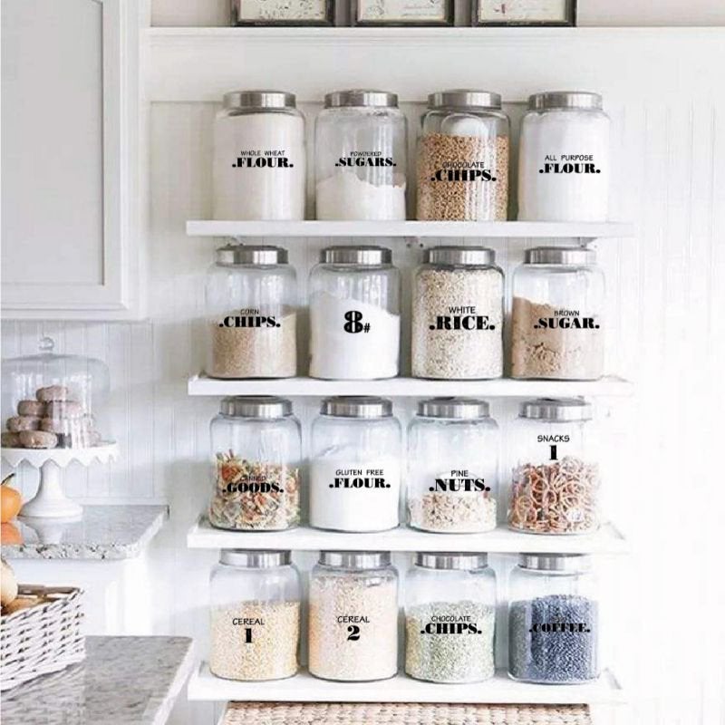 Chalkboard Labels for Jars - 40 Sticker PREMIUM Bundle Erasable White Chalk  Marker - Decorate your Pantry, Storage & Office in Style with a Perfect  Label for each Small or Large 