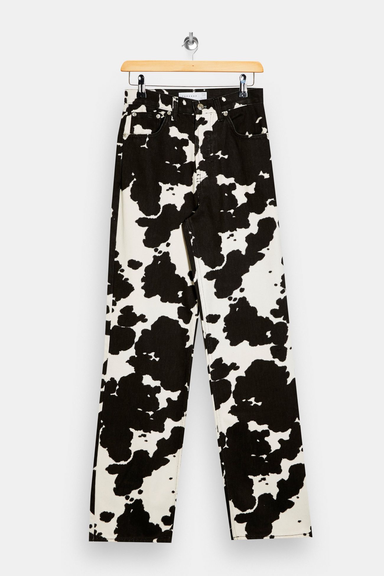 topshop cow print pants