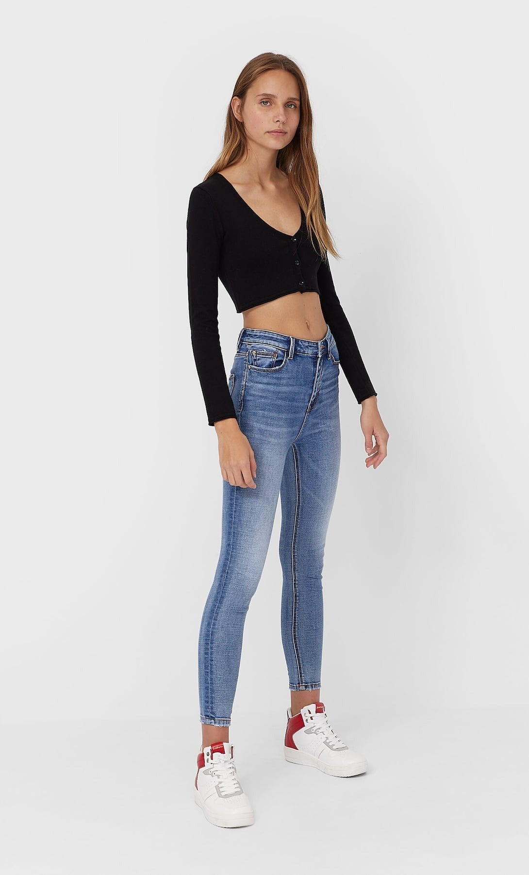 stradivarius jeans super high waist