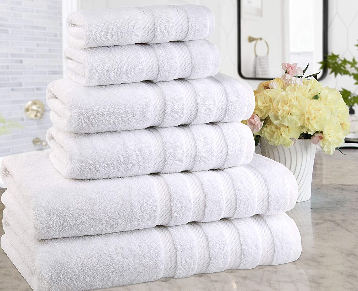 Fakespot  Lane Linen 4 Piece Bath Towel Set 10 Fake Review