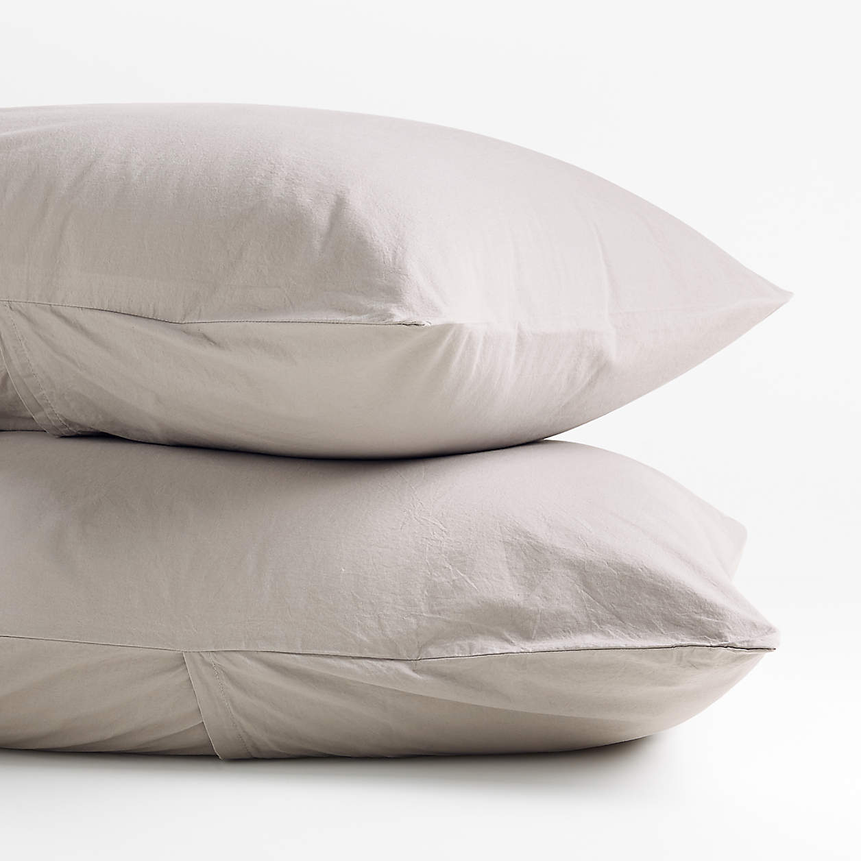 Parachute + Brushed Cotton Grey Standard Pillow cases, Set of 2