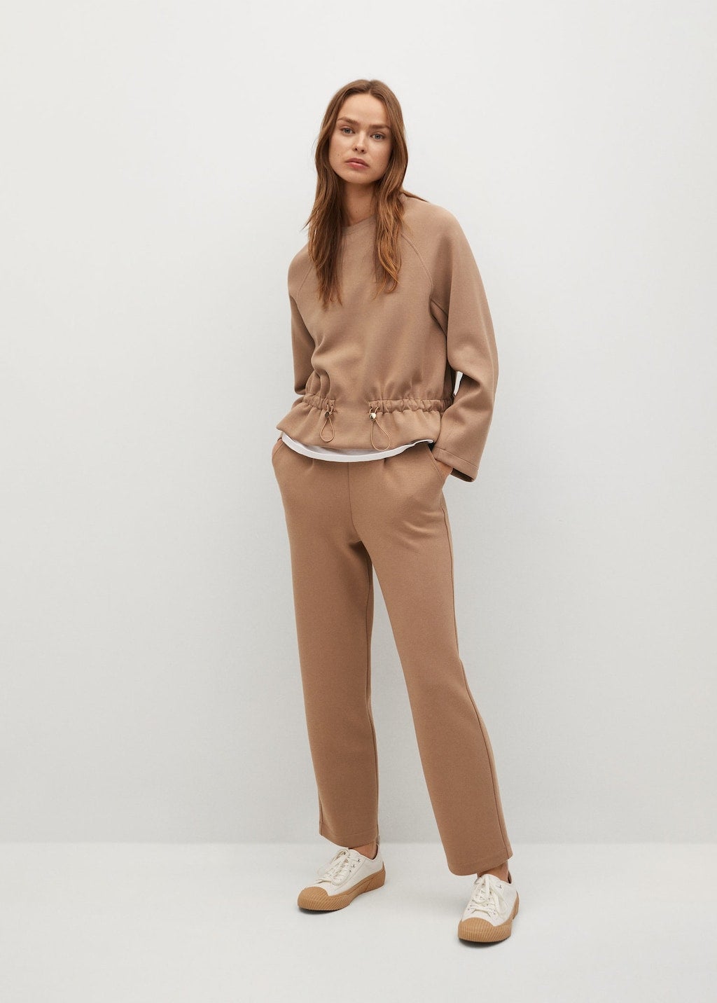 mango knit jogger style trousers