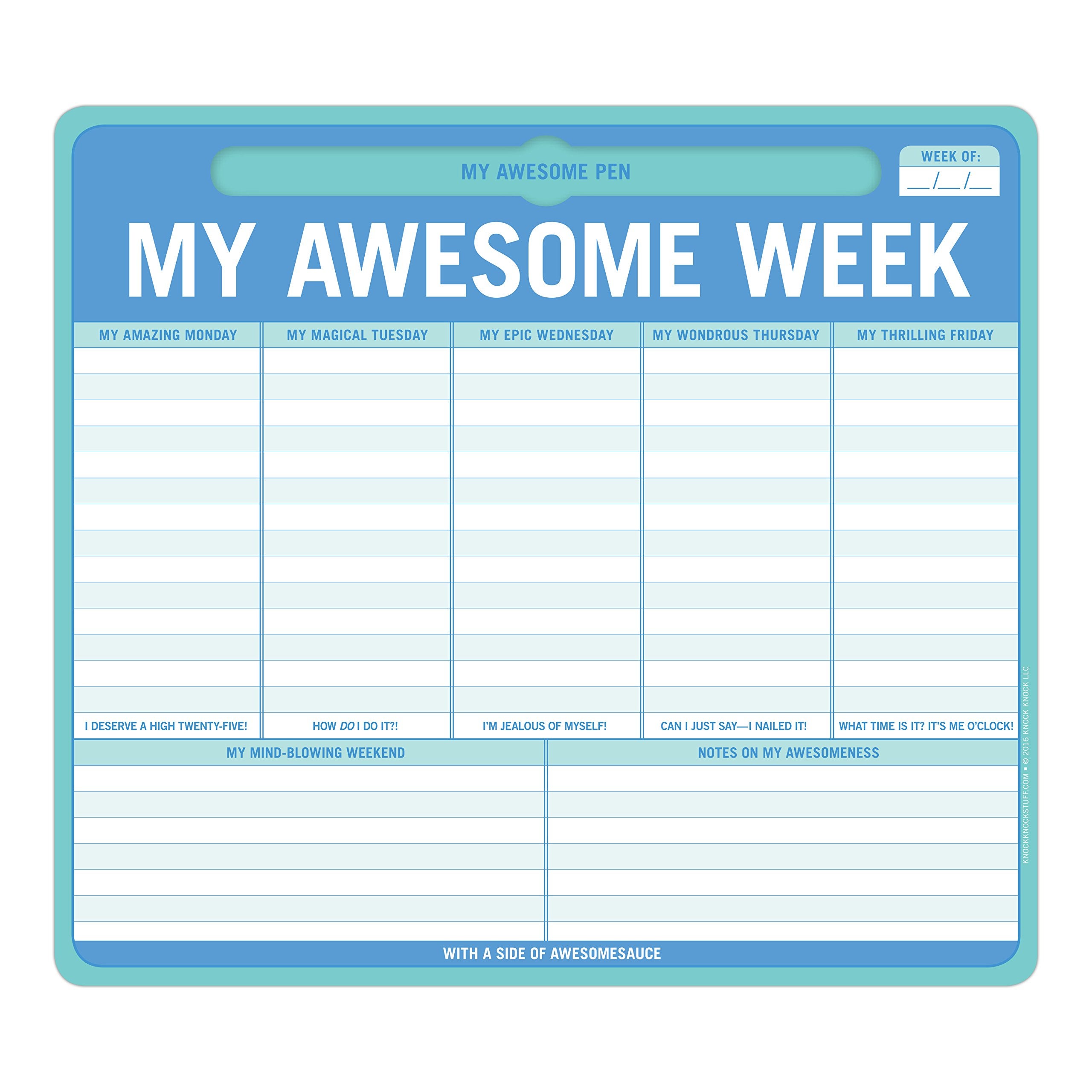 Knock Knock + Knock Knock My Awesome Week Pen-To-Paper Mousepad