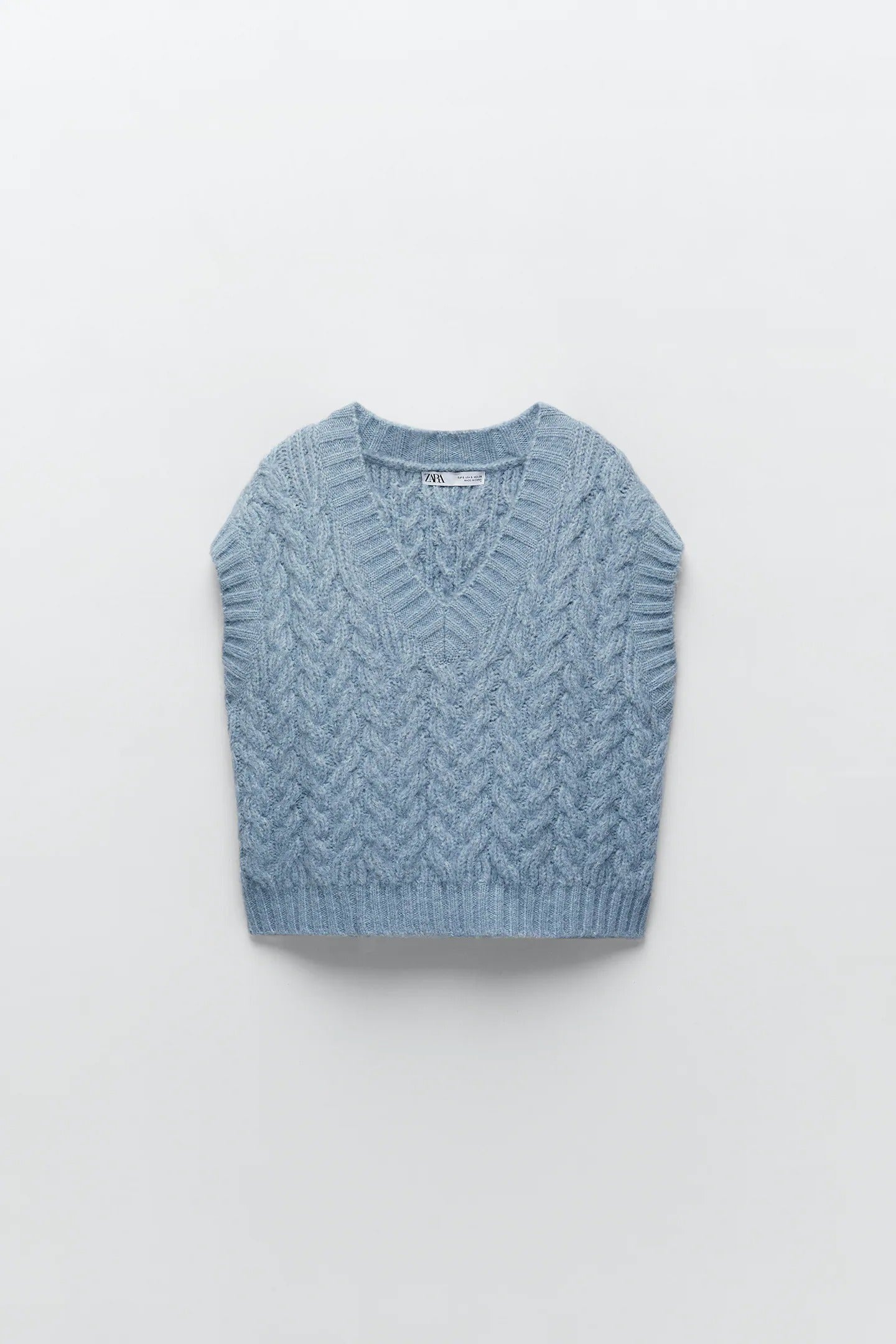 zara cable knit vest