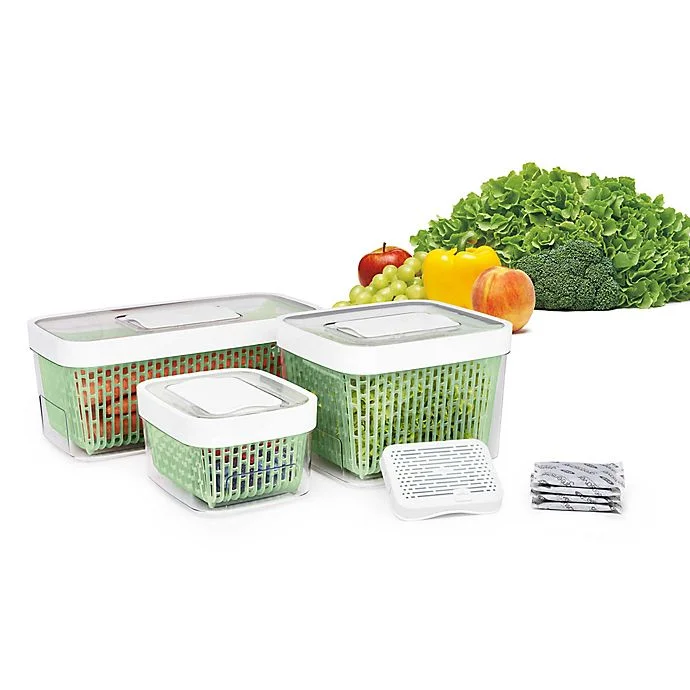 Shopwithgreen Salad Food Storage Container to Go 64oz with 5-Compartment 3  pcs - Dark Green & Rose Red & Dark Blue