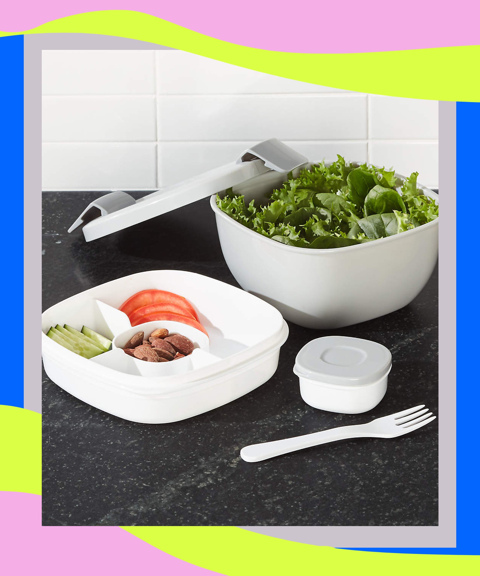 Fresh Salad Shaker with Fork - Senior Home Care Essentials