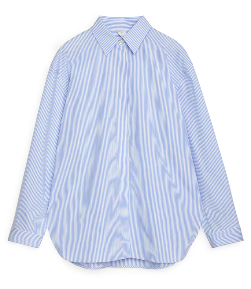 Arket + Relaxed Striped Poplin Shirt