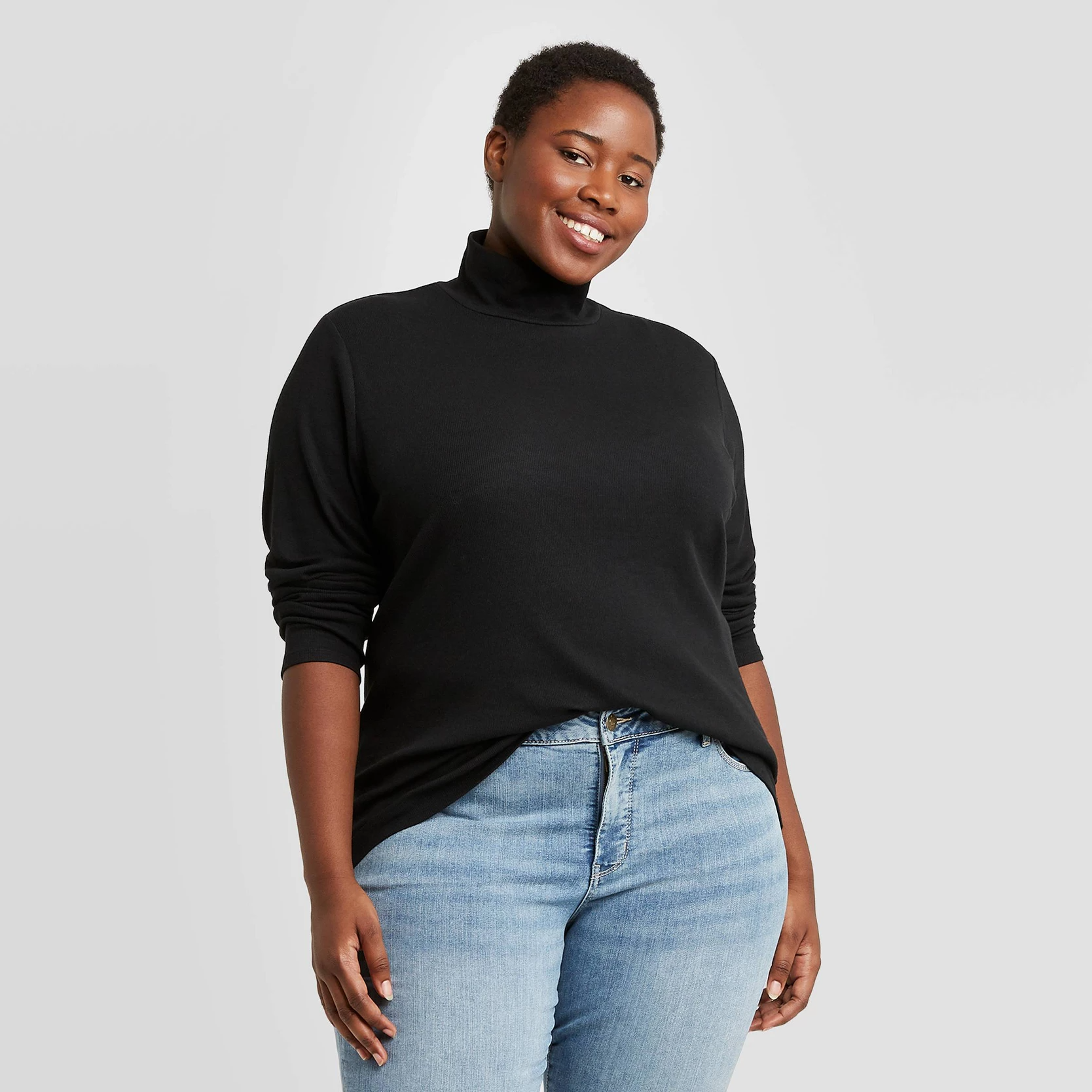 Ava & Viv + Plus Size Long Sleeve Turtleneck Knit Shirt