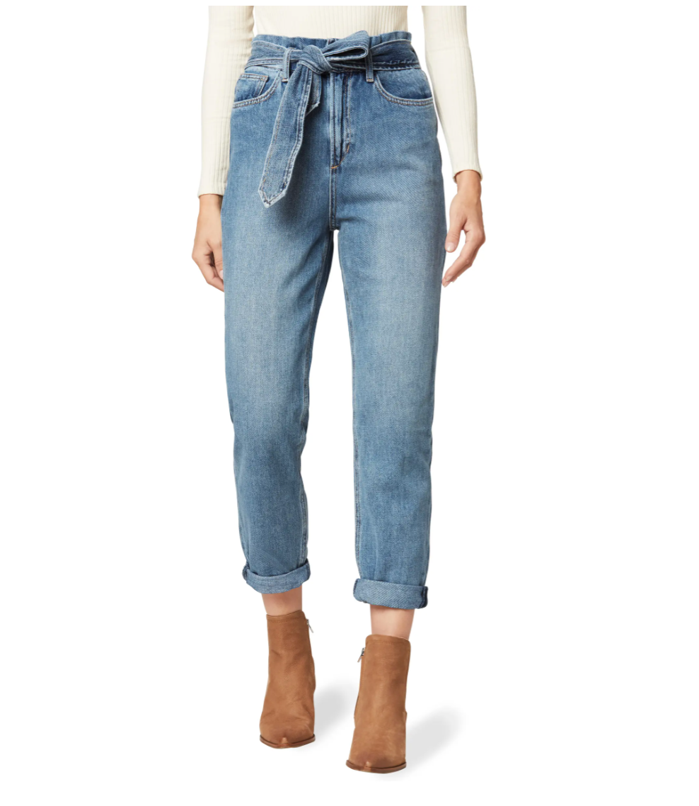 Joe’s + The Brinkley Paperbag Waist Crop Straight Leg Jeans