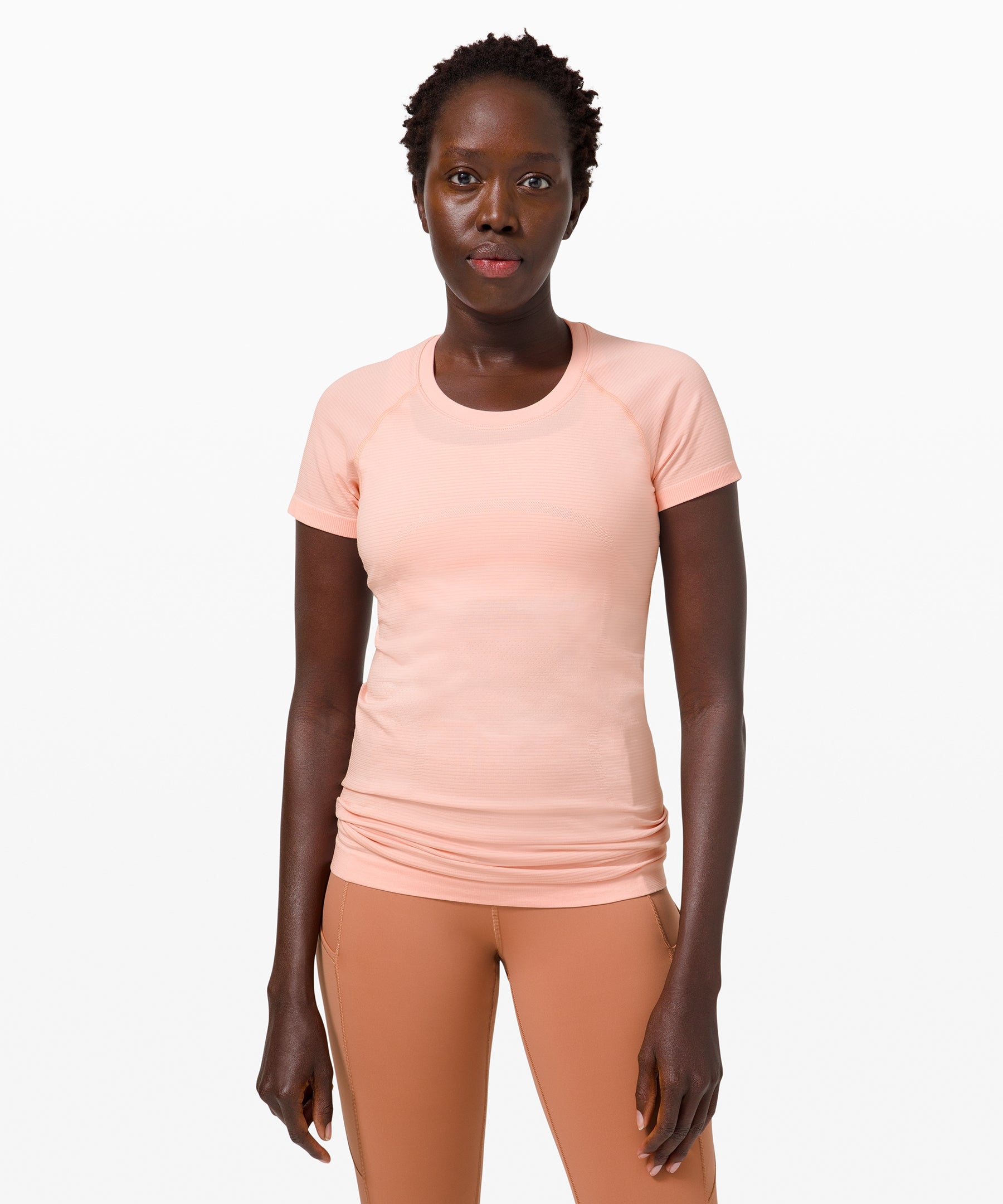 Lululemon Women'S Swiftly Tech Short Sleeve Shirt 2.0 Marble, White/White  Size 18
