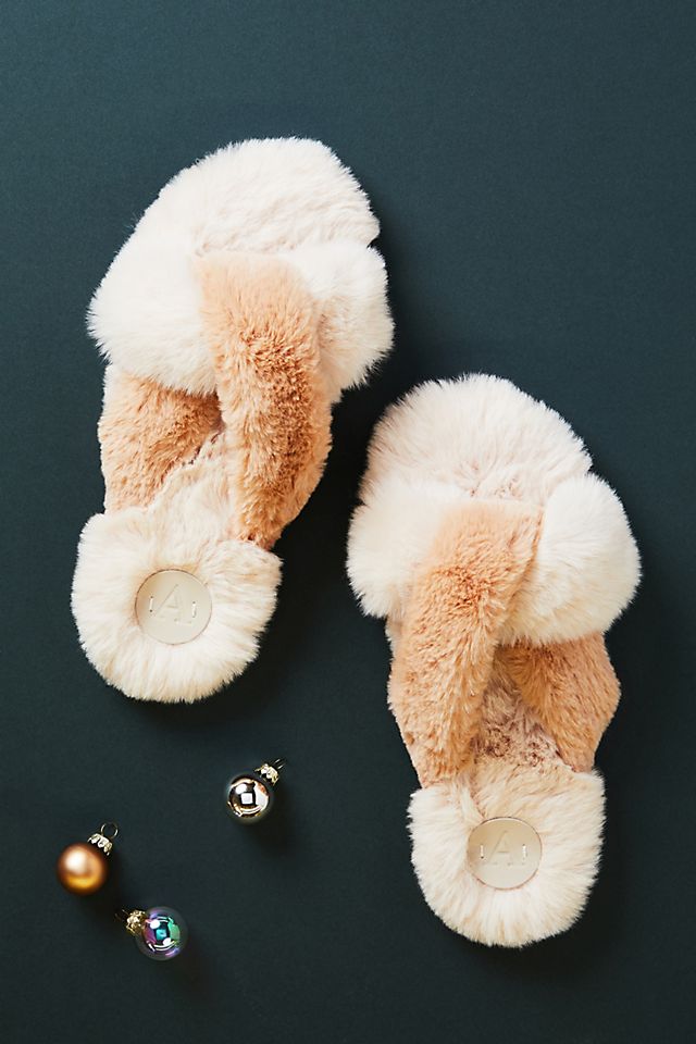 Anthropologie cheap fuzzy slippers