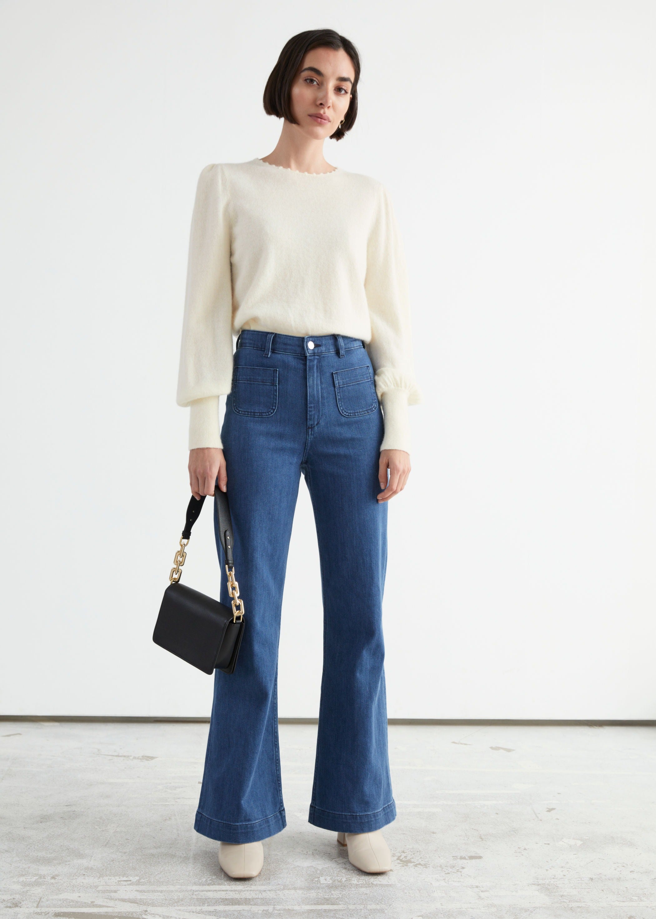 & Other Stories + High Waisted Flare Jeans
