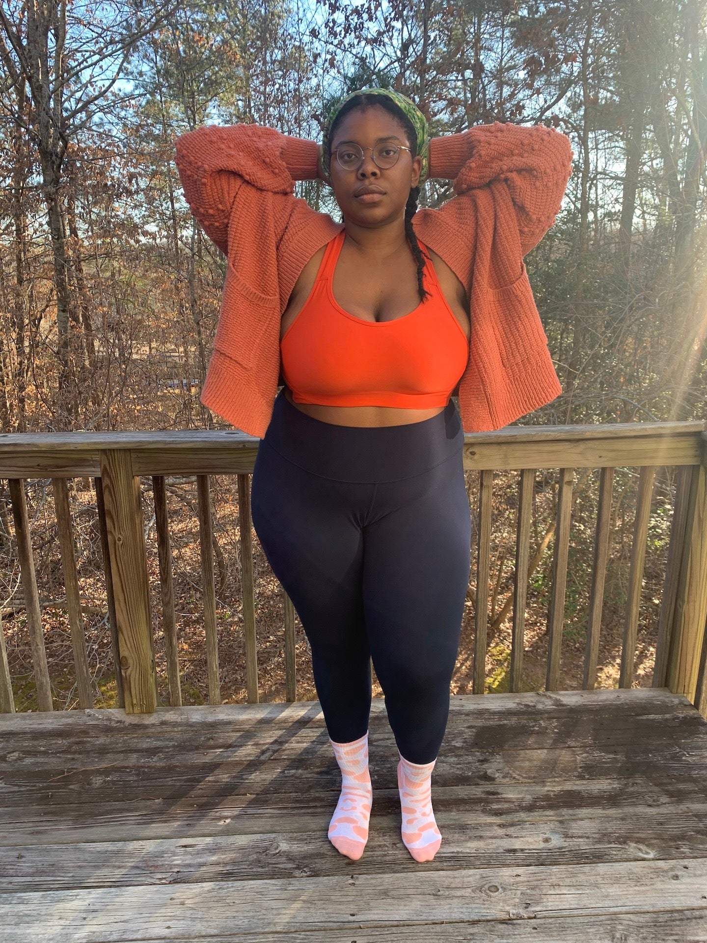 orange lululemon leggings