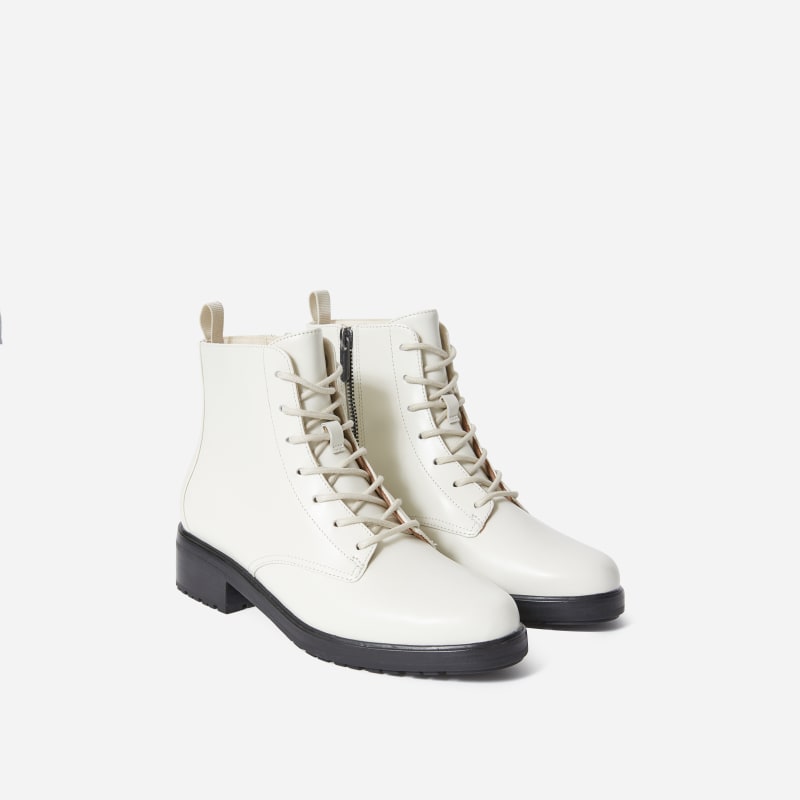 modern utility lace up boot