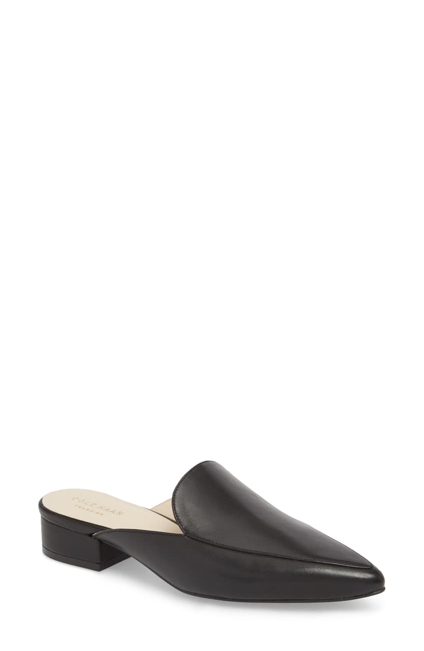 Cole Haan + Piper Pointed Toe Leather Mule