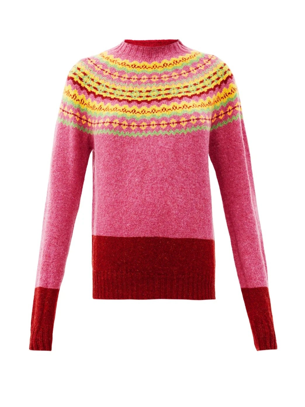 Molly Goddard + Benny Fair Isle wool sweater