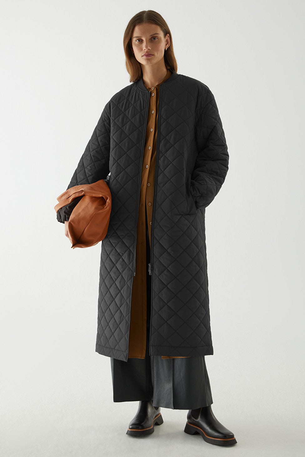 COS Longline Quilted Coat