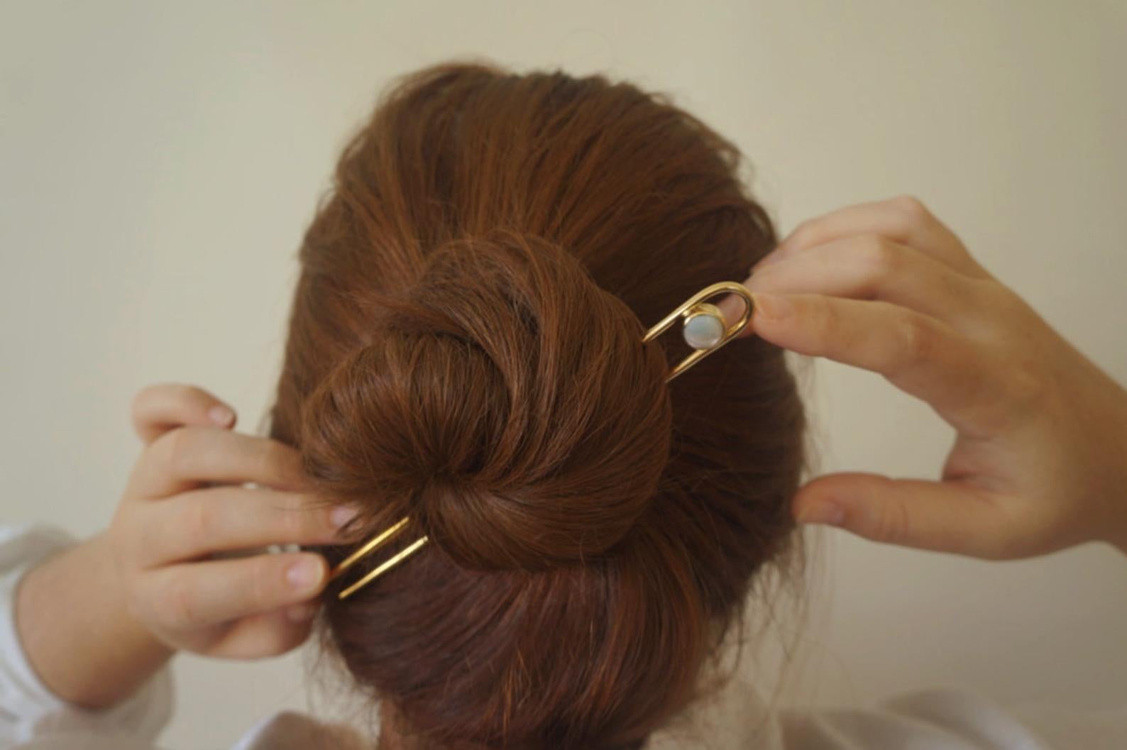 AleishlaLopez + Minimalist Brass Hair Pin