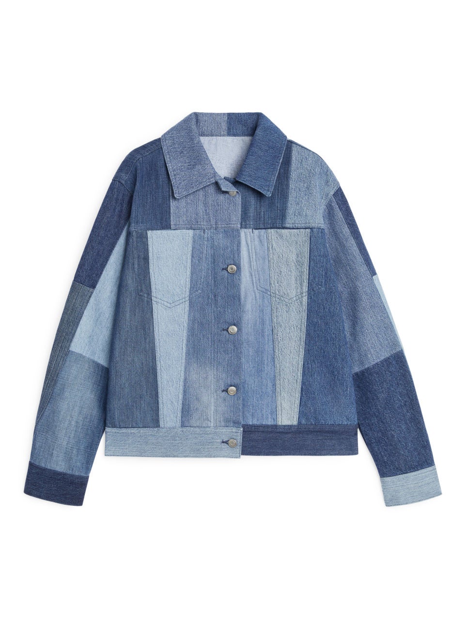 Arket + Patchwork Denim Cropped Jacket