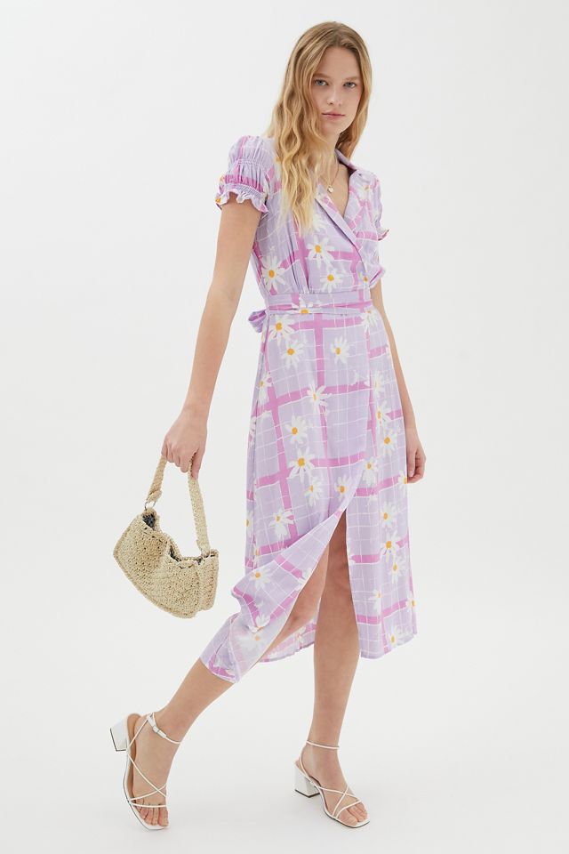 spring midi wrap dress