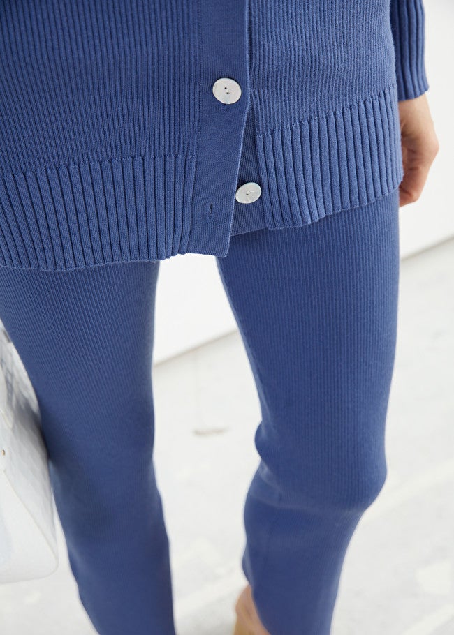 & Other Stories + Flared Rib Knit Trousers