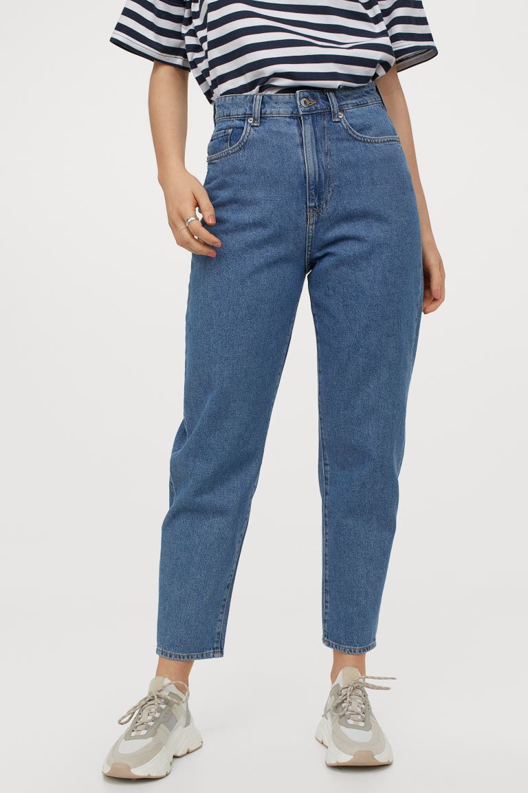 mom jeans loose fit h&m