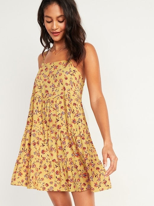 Old Navy + Printed Sleeveless Tiered Swing Dress for Women