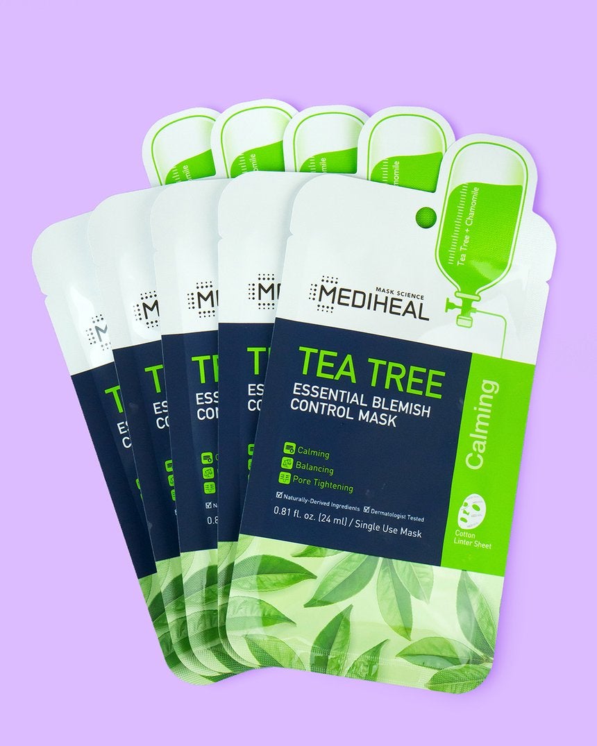 Mediheal official tea tree essential blemish control mask тканевая маска с маслом чайного дерева