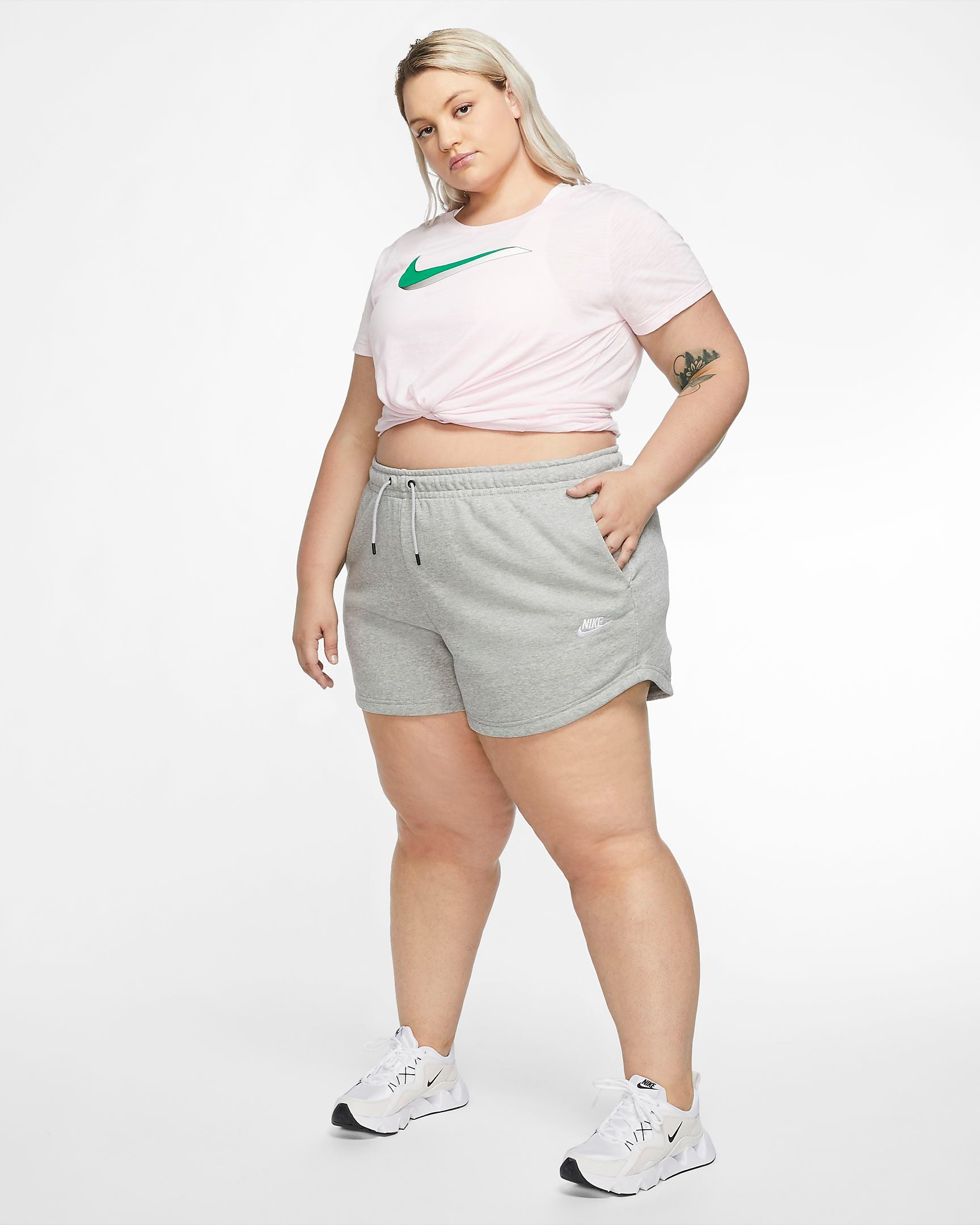 women's nike french terry yoga shorts