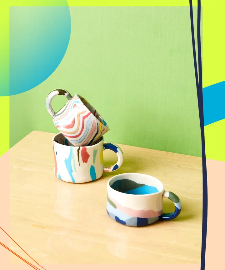 Buy The Earth Store Coffee Mug Set of 6 Ceramic Mugs to Gift to