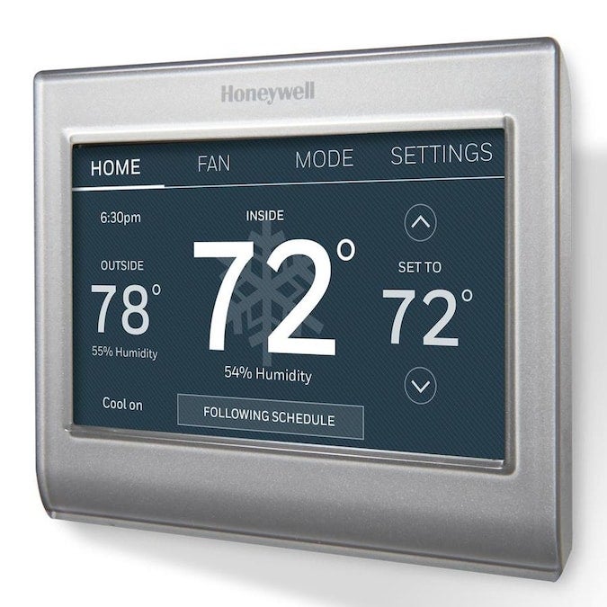 Honeywell + Honeywell Wi-Fi Smart Color Silver Thermostat With Wi-Fi ...