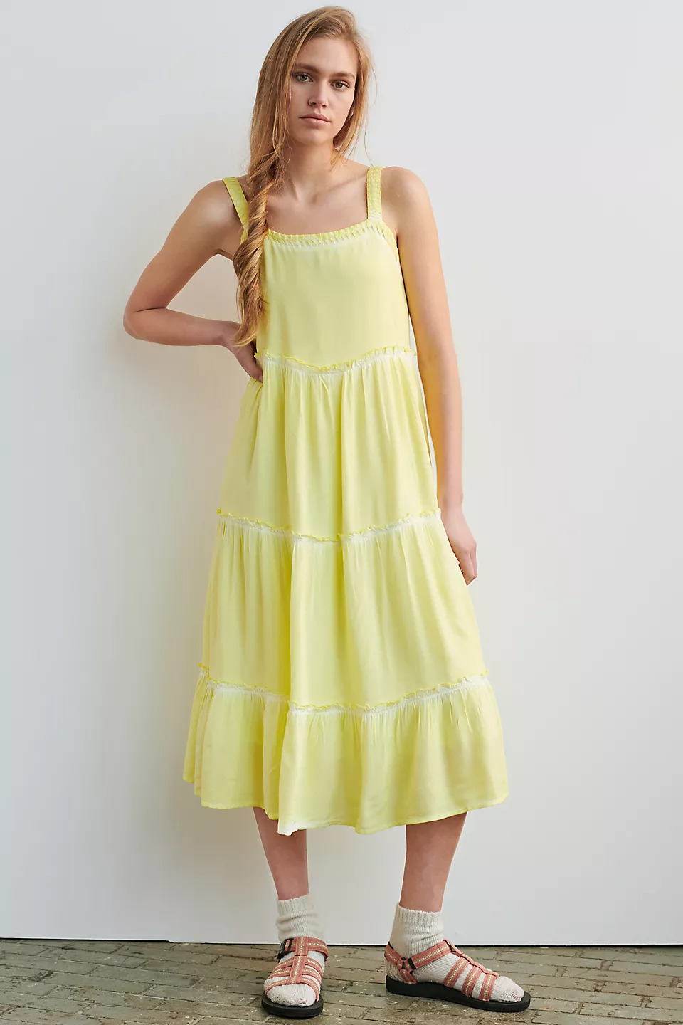 Anthropologie + Nell Tiered Midi Dress