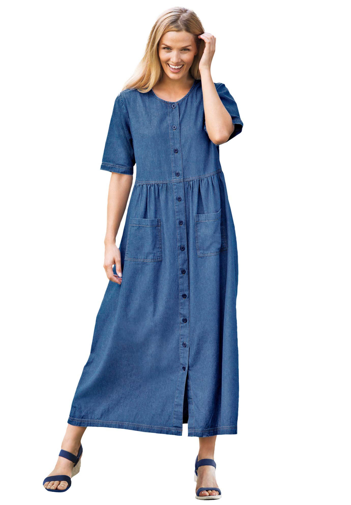 Buy Women Blue Halter Collar Neck Denim Dress Online at Sassafras