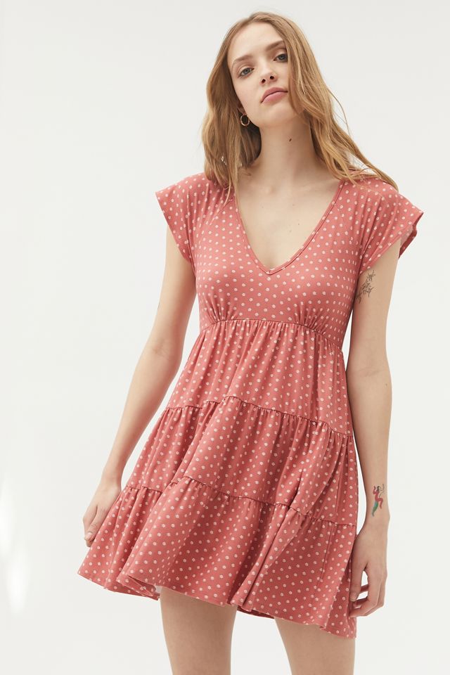 uo julia tiered mini dress